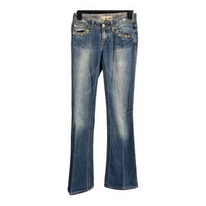 J & Company Jeans Beverly High Rise Boot Cut Womens 25 Embroidered Boho Western